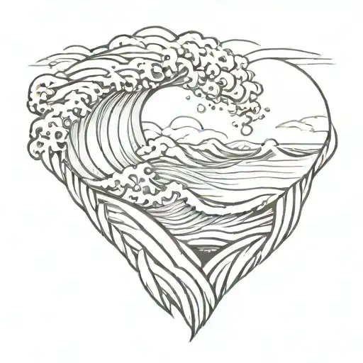 The Year 1945 With Waves Crashing In The Background