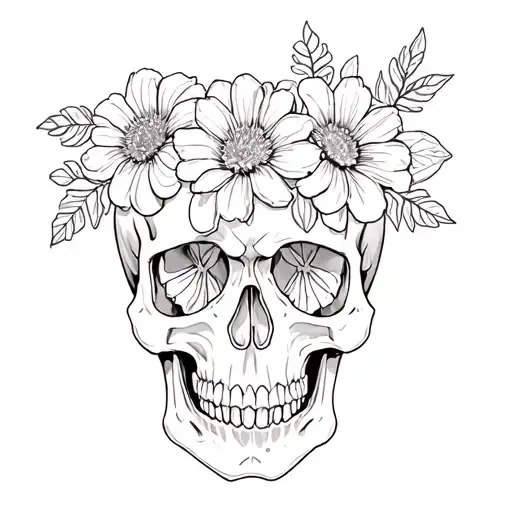 Skull Candy Flowers Mexican