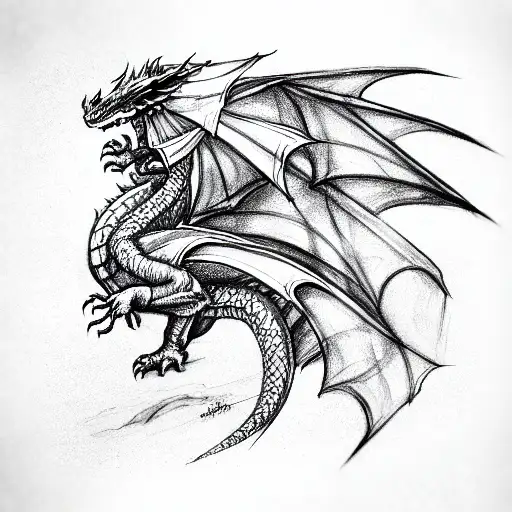 A Whole Dragon Covering A Forearm