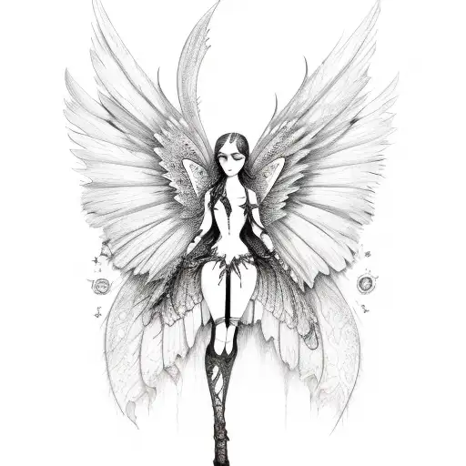 Gothic Fairy With Tattered Wings