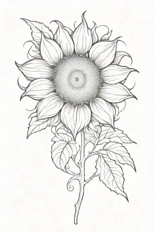 Sunflower Heartbeat Line