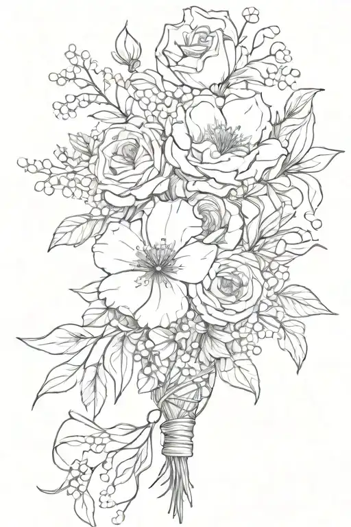 Birth Flower Of May And January Bouquet Wrapped