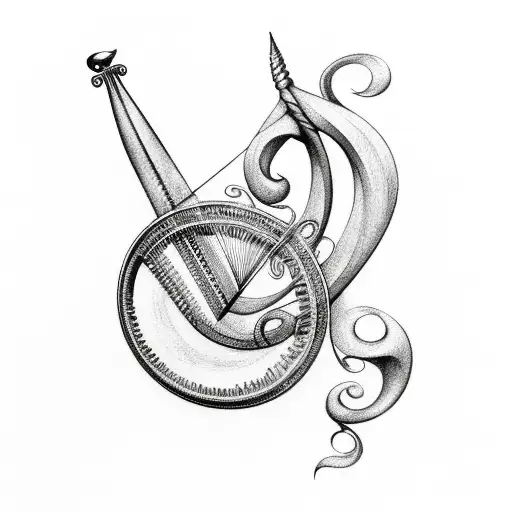 Irish Harp And New Zealand Silver Fern