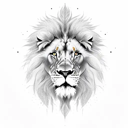 Cross Background Lion
