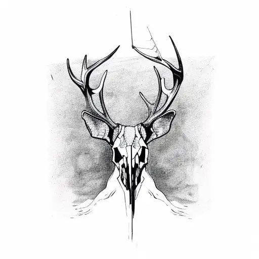 Deer Skull With Broadhead