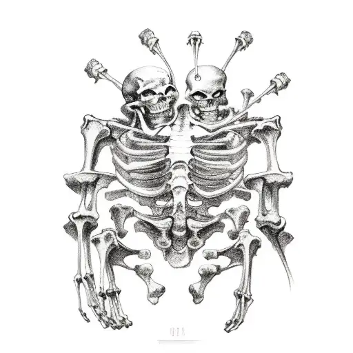 A Book Being Held Open With Skeleton Hands