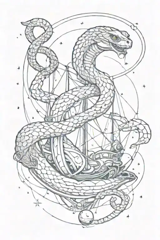 Snake Exoskeleton Sailing Through Space