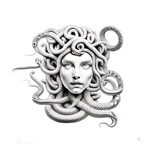 Classically Pretty Medusa With Thick Snakes