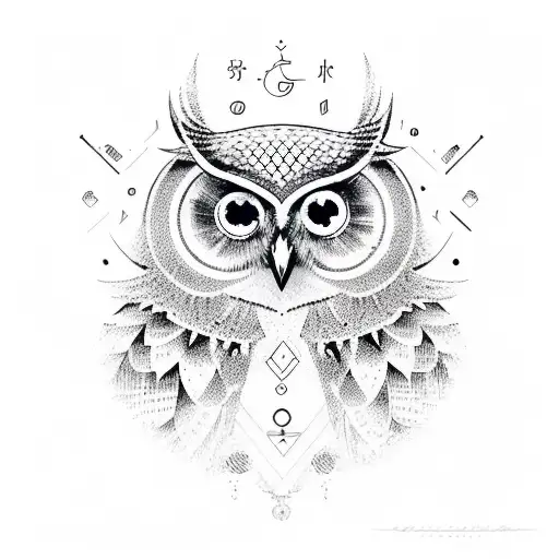 Owl With September Zodiac