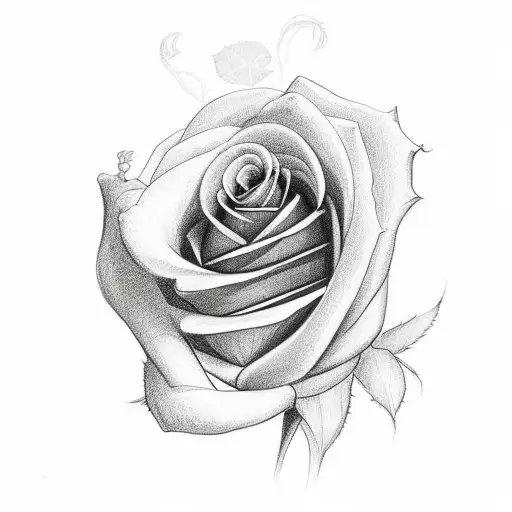 A Pretty Rose With Bailey Written On It
