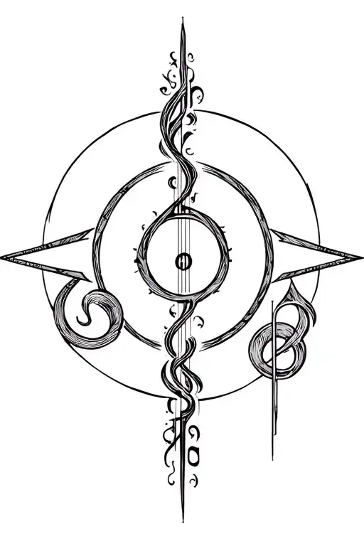 Cho Ku Rei Power Symbol Tattoo Design Combining Music Elements