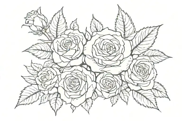 Date Roman Numerals With Roses Growing