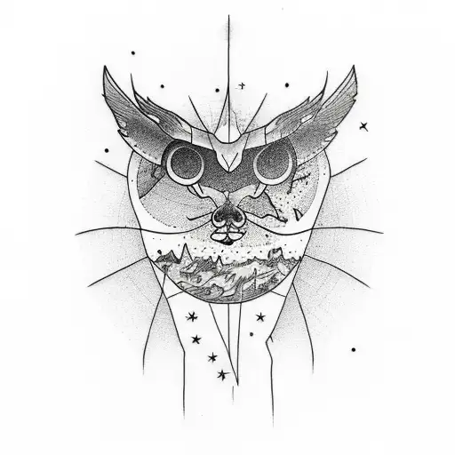 Nature And Night Sky Tattoo For Forearm