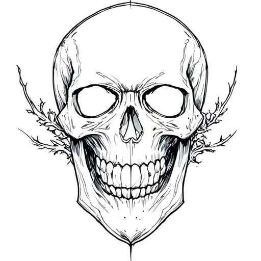 Skull With No Jaw Gothic