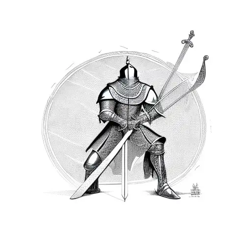 Kneeling Knight With Sword