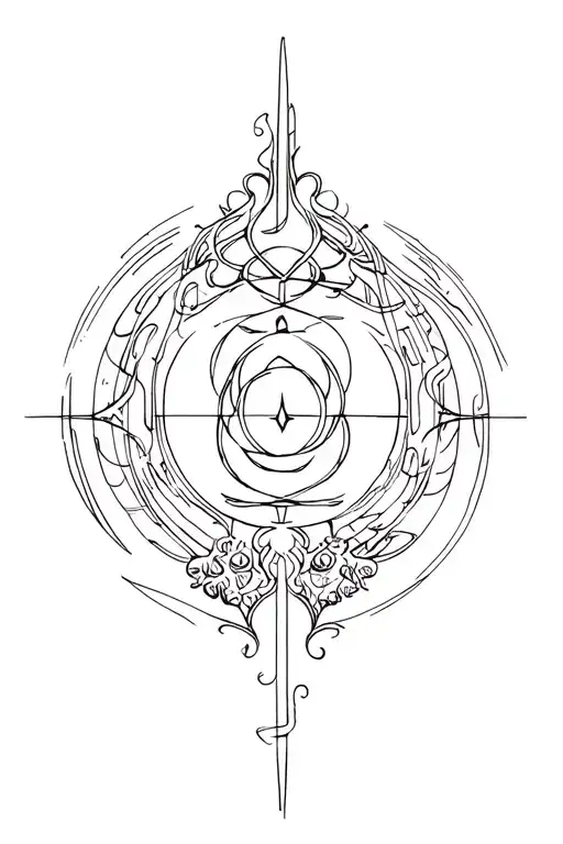 Cho Ku Rei Power Symbol Tattoo Design Combining Music Elements