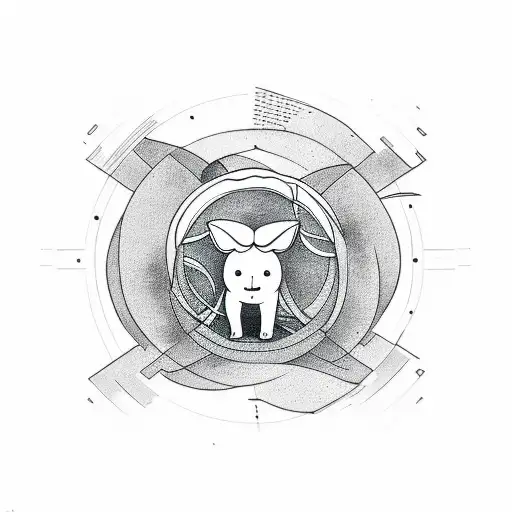 Minimalistic I Tattoo With Infinity Sign And Small Elephant Silhouette