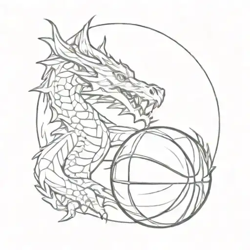 Basketball And Dragon