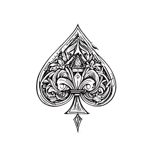 Queen Of Spade Symbol Made