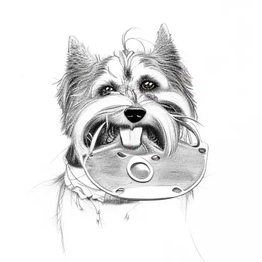 A Dog With A Worn Appearance And Stained Teeth