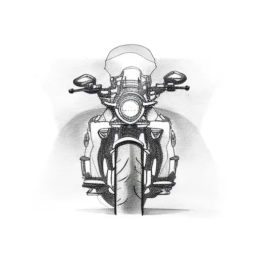 Person Driving Motorcycle With Scenic Background