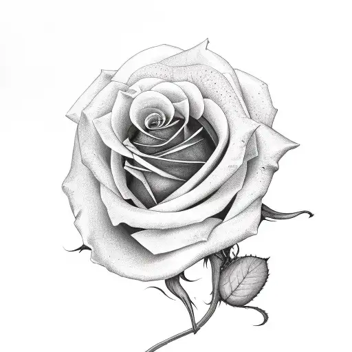 Rose With A Snack As The Stem