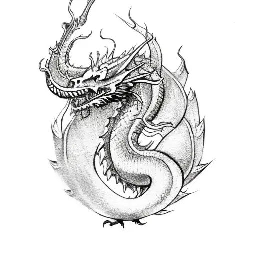 Medieval Floral Dragon Shoulder