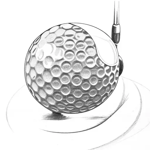 Golf Ball With Pool 8 Ball In Center