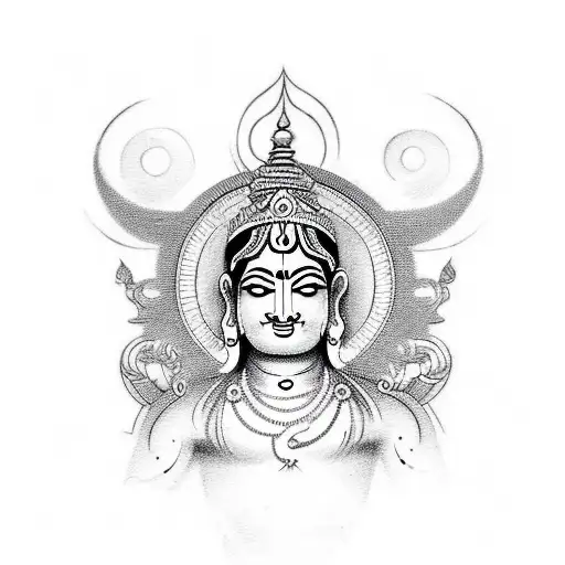 Hindu Gods Religious Tattoo For Shoulder