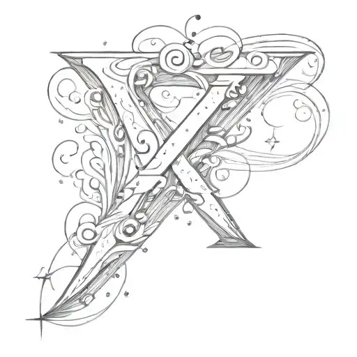 The Letter Z In Cursive With A Star Attached To It