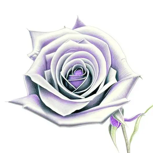 Purple Rose With In Memory Of Margaret Vowell And Randy Vowell