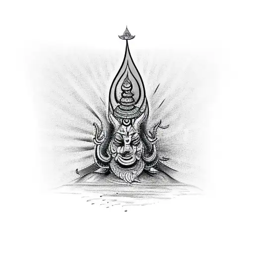 Shivji Religious Tattoo For Shoulder