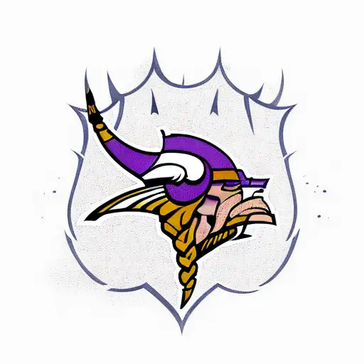Minnesota Vikings Football Logo With The State Of Minnesota