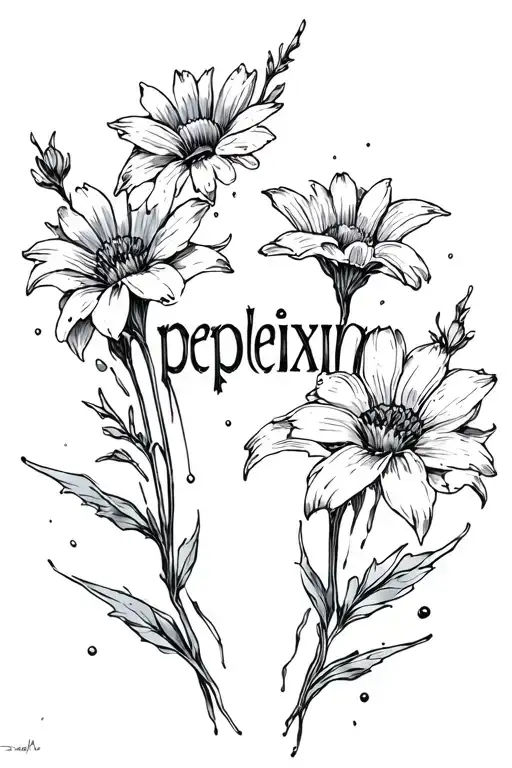 Oil Spill And Flowers With The Word 'Perplexing'