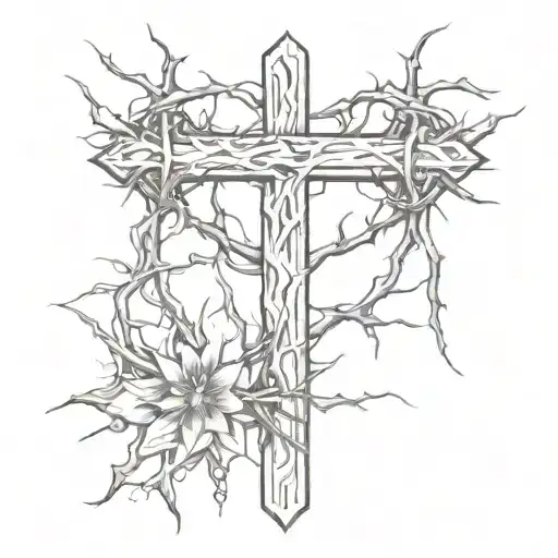 The Cross And Crown Of Thorns Hanging