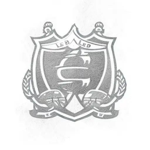 A Leeds United Logo With A Background Of Football Stadium Lights