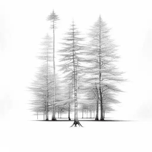 A Serene Forest With Trees Made Of Poetry Verses