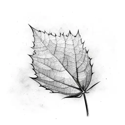 Fine Line Leaf Background With Heavier Emo Ontop