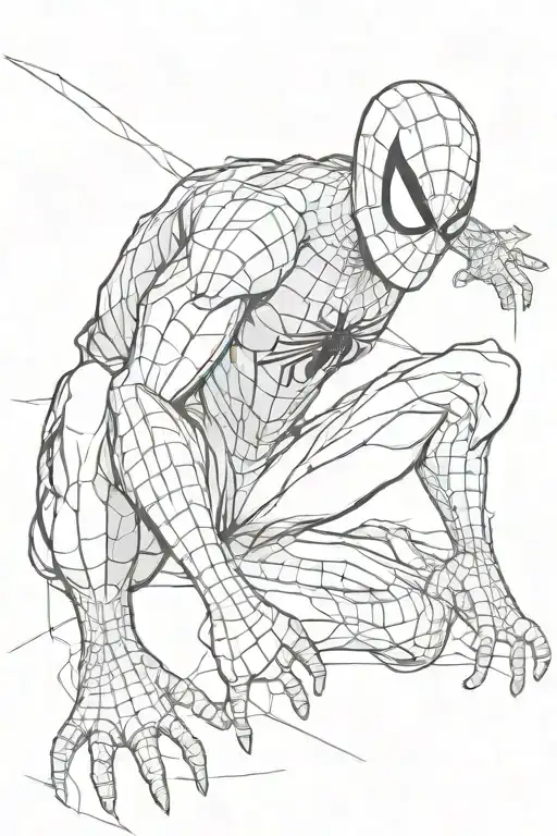 Spider Man Comic Book Style Illustration