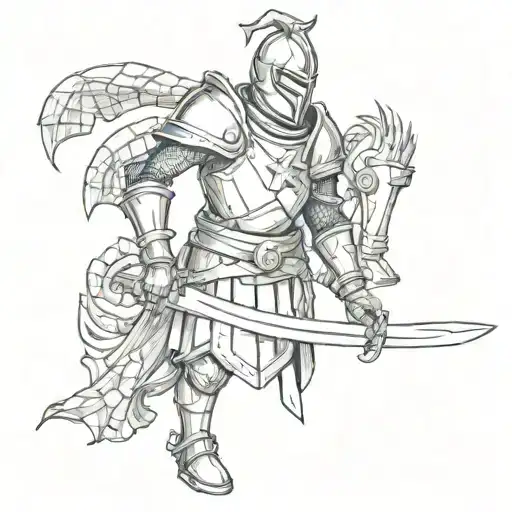 Chess Knight Holding A Sword