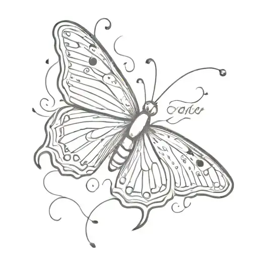 Simple Butterfly With Script