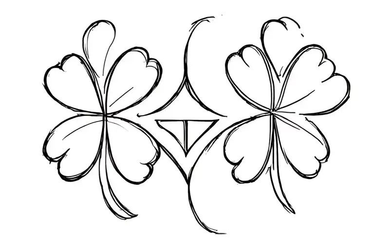 Initials Sjr And Pls Made Into Four Leaf Clover