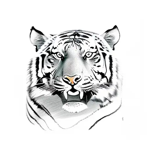 Tiger Scratch With People Exiting Out The Claws