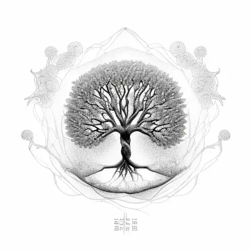 Tree Of Life Half Dead Half Bloomed