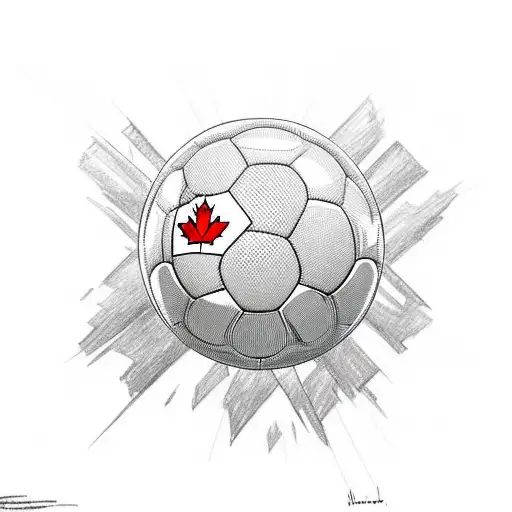 Dna With Soccer Ball And Canadian Flag