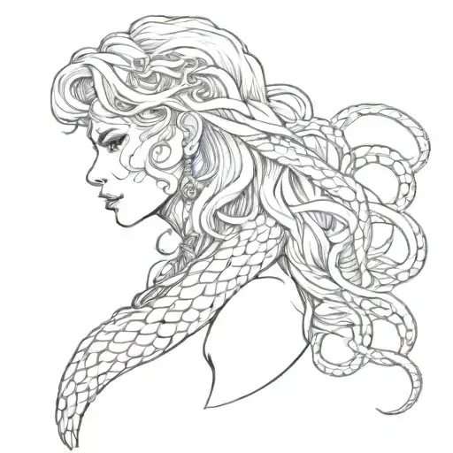 Madusa Snake Hair Dressed