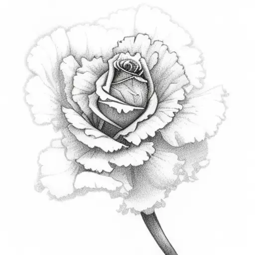 Carnation And Rose And Butterfly