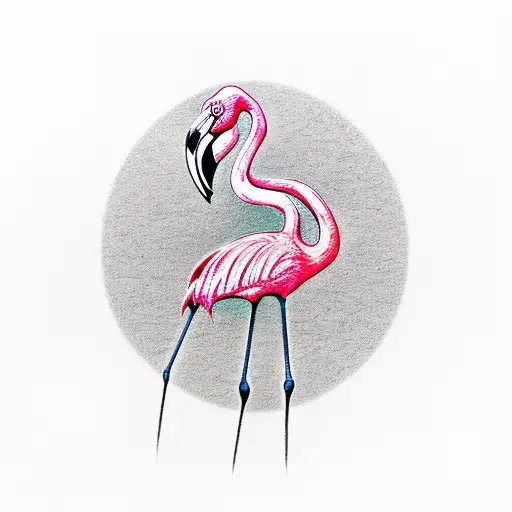 Flamingo With Negative Colors
