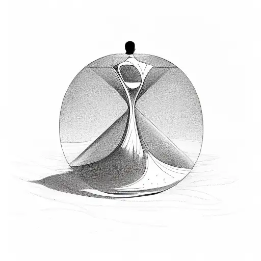 Hourglass With Person Walking In It