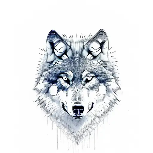 Wolf Three Heads For Arm Sleeve